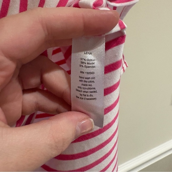 Hinson Wu Lena Elbow Sleeve Off The Shoulder Top Magenta/White NWT MEDIUM - Picture 8 of 8